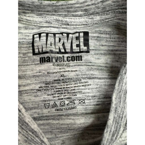 Marvel Punisher Bioworld Shirt Mens XL Heather Gray Cotton Skull Graphic Outdoor - Picture 6 of 6